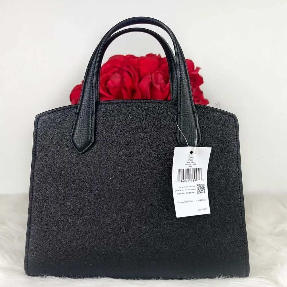 ♥️ NWT kate spade black shimmer satchel ♥️